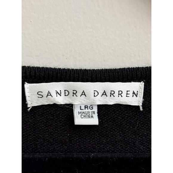 Black & White Zebra Animal Print Long Sleeve Midi Soft Sweater Shift Dress-Large - Picture 2 of 7